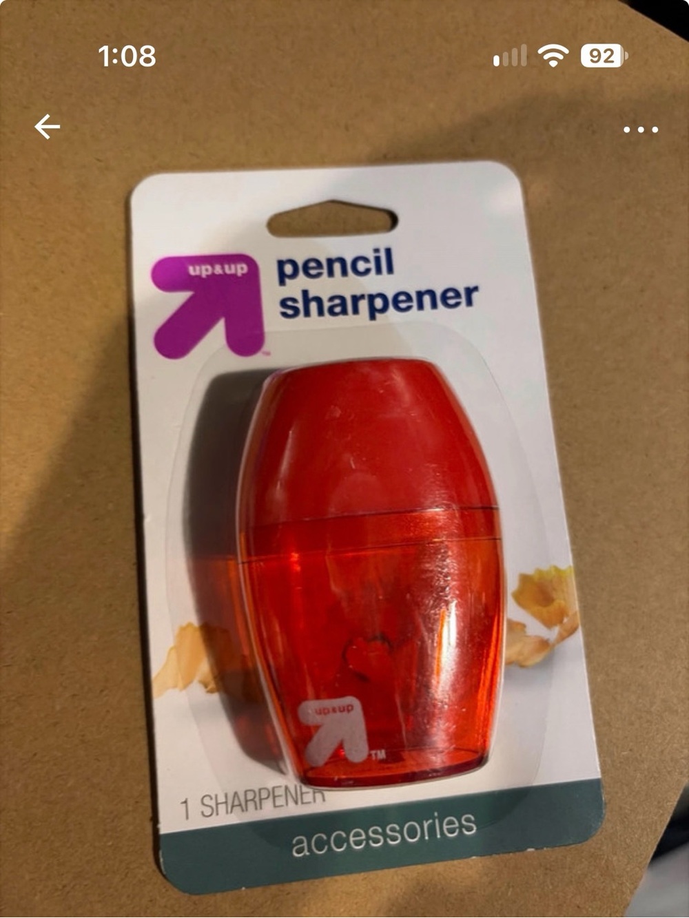 up & up Red Translucent Pencil Sharpener